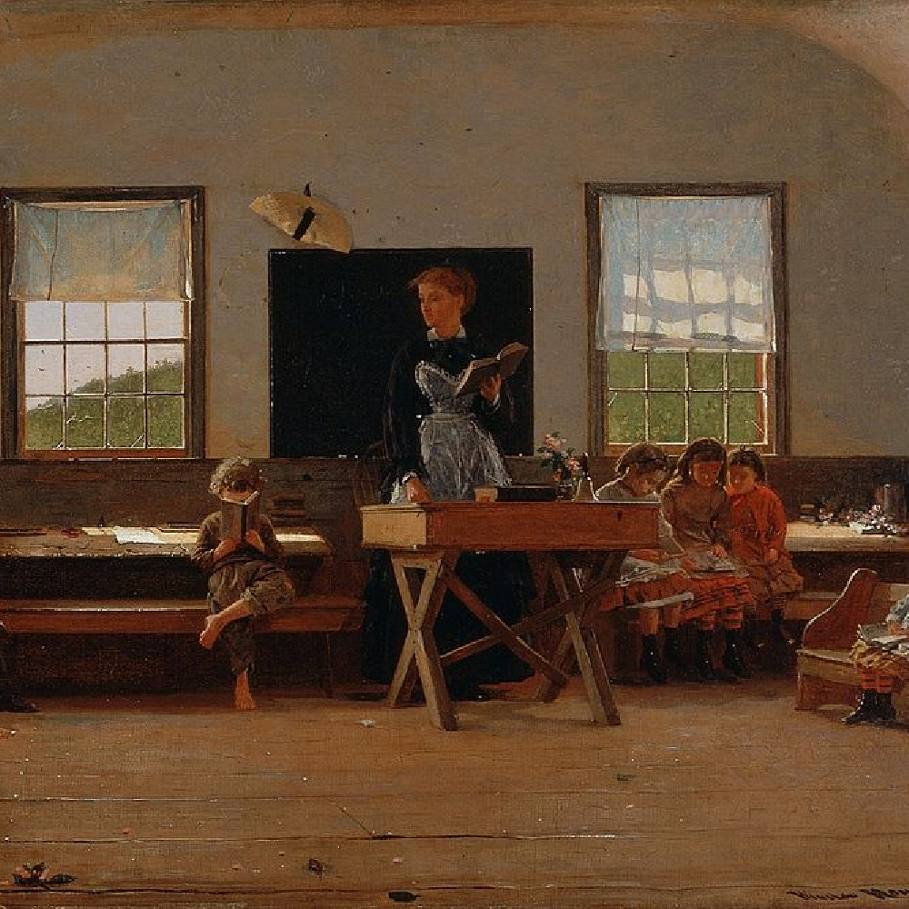 Children at desks in a sunny classroom, representative of the Montgomery County curriculum.
