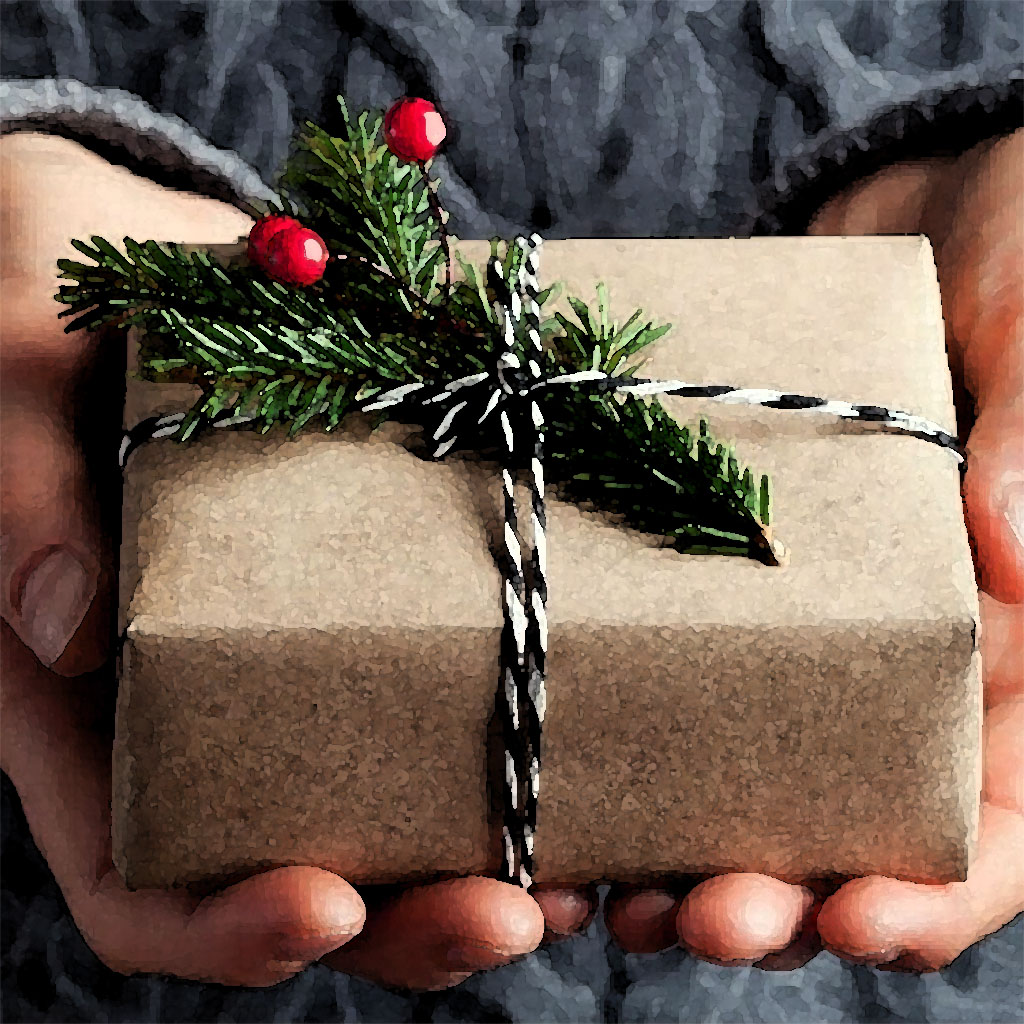 Hands Holding a Festively Wrapped Box | Public Square Magazine | Meaning Behind What Shall We Give Lyrics