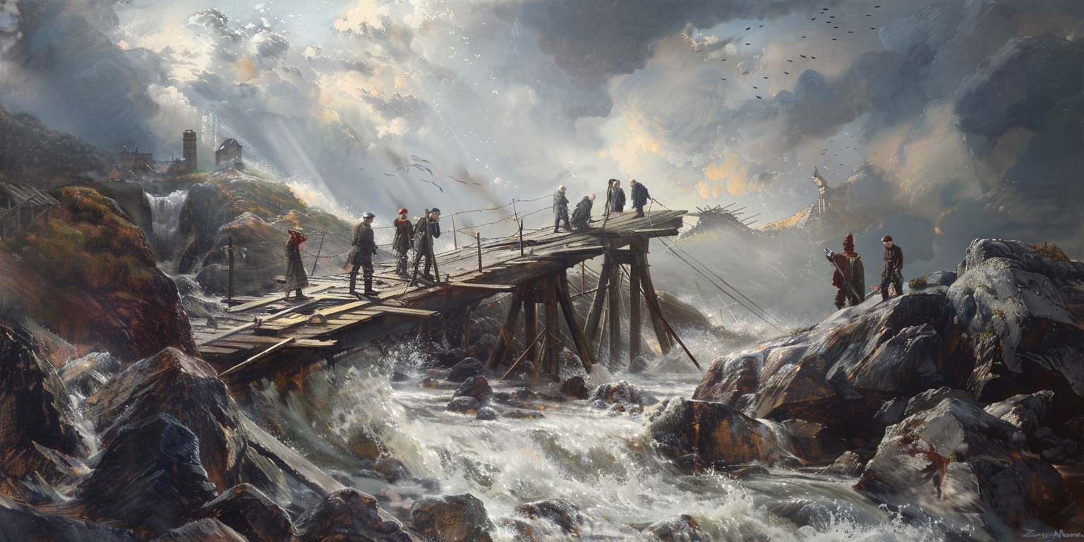 Collaborative effort in building a bridge symbolizes unity and progress in conflict resolution for Latter-day Saints