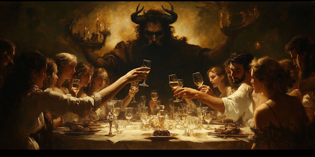 Dionysus at a Table with Women and Drinks | What does Dionysus Symbolize? | Portrayal of Dionysus Greek Mythology