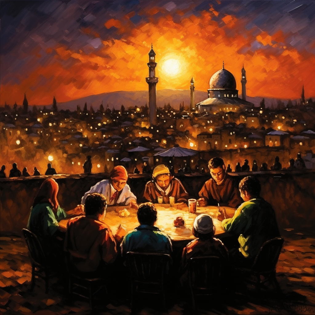A family dinner reflecting their deep connection to Israeli-Palestinian relations within Jerusalem.