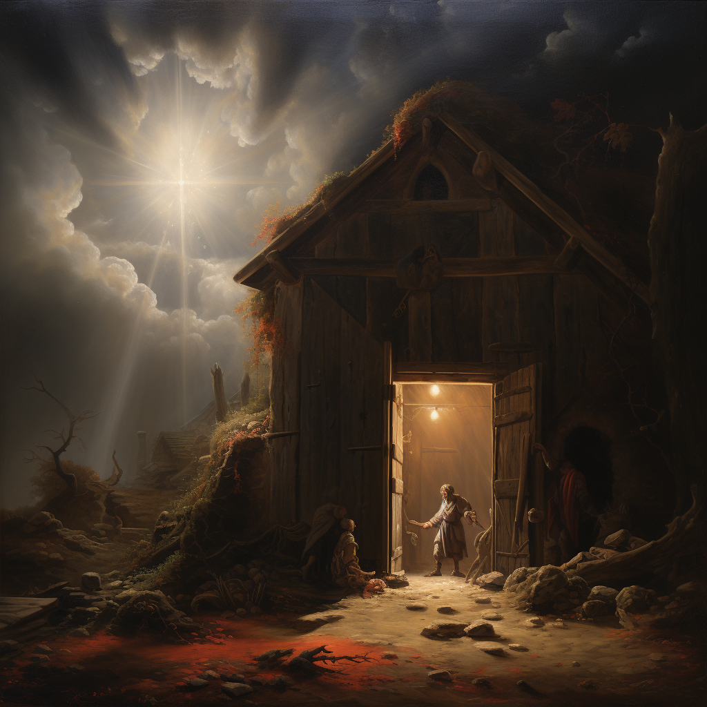 Man in Rustic Barn on Cloudy Night | Sacred Encounters. Answered Prayers | Public Square Magazine | A Divine Encounter with God | What is Divine Encounter Meaning