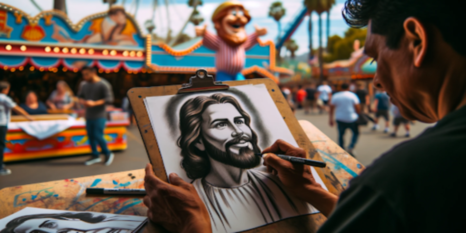 Man Drawing a Caricature of Jesus | Who is Jesus? His Character & Attributes | Public Square Magazine | Attributes of Jesus Christ to Emulate | Characteristics of Christ